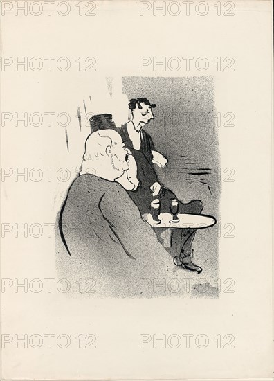 1893 Art Work - Ducarre at the Ambassadeurs; from Le Cafe-Concert Henri de Toulouse-Lautrec.