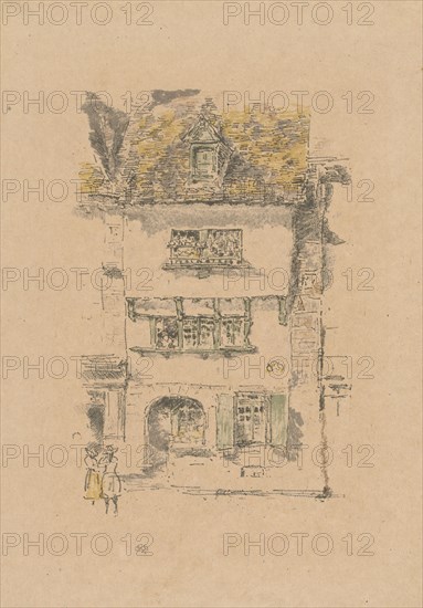 1893 Art Work -  Yellow House; Lannion - James McNeill Whistler.