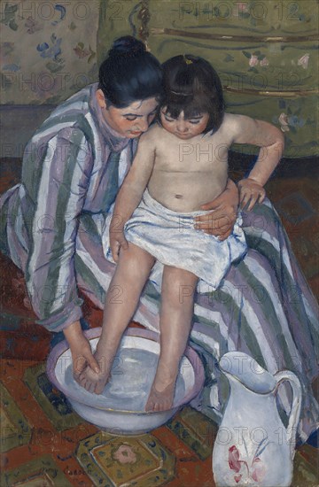 1893 Art Work -  The Child's Bath - Mary Cassatt.