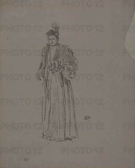 1892 Art Work -  Portrait Study: Miss Charlotte R. Williams - James McNeill Whistler.