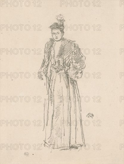 1892 Art Work -  Portrait Study: Miss Charlotte R. Williams - James McNeill Whistler.