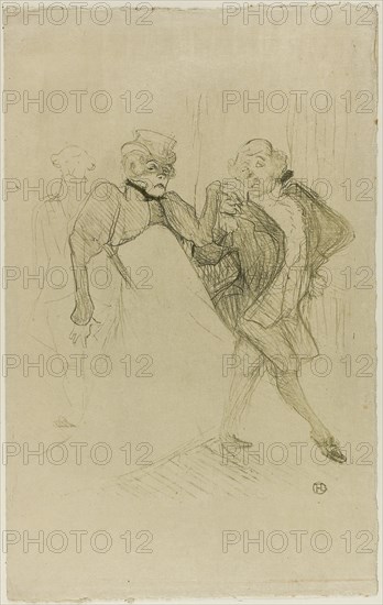 1893 Art Work -  Réjane and Galipaux; in Madame Sans-Gêne - Henri de Toulouse-Lautrec.