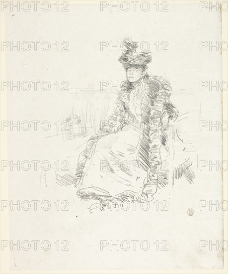1893 Art Work -  A Lady Seated - James McNeill Whistler.