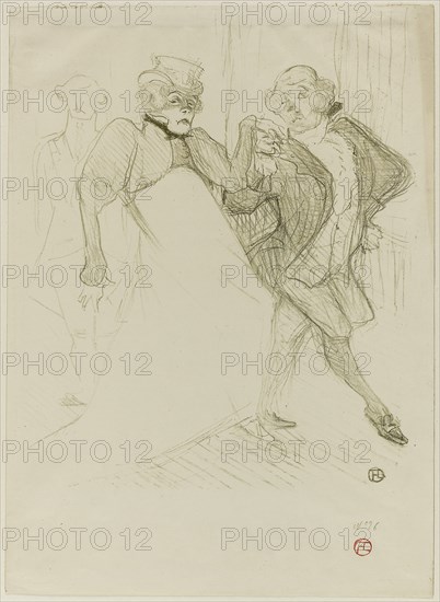 1893 Art Work -  Réjane and Galipaux; in Madame Sans-Gêne - Henri de Toulouse-Lautrec.