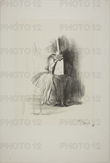 1892 Art Work - The Consent - Jean Louis Forain.