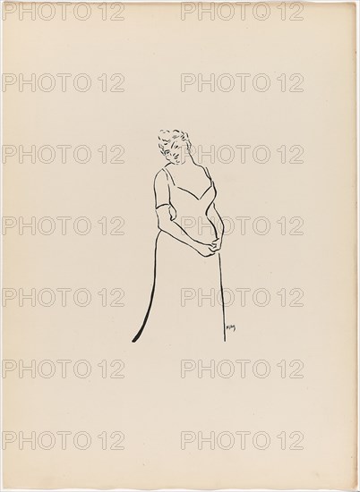 1893 Art Work - Anna Thibaud; from Le Cafe-Concert - Henri-Gabriel Ibels.