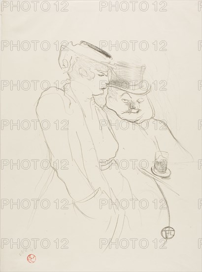 1893 Art Work -  In Their Forties Henri de Toulouse-Lautrec.