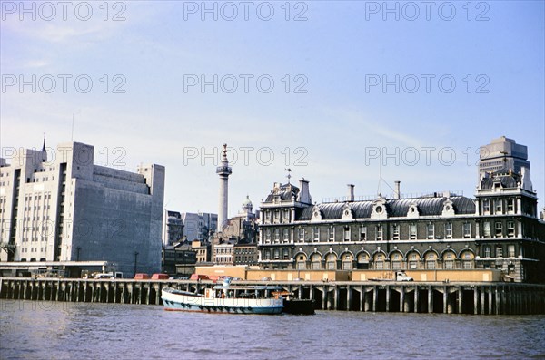 Boat on the River Thames in London circa 1973.