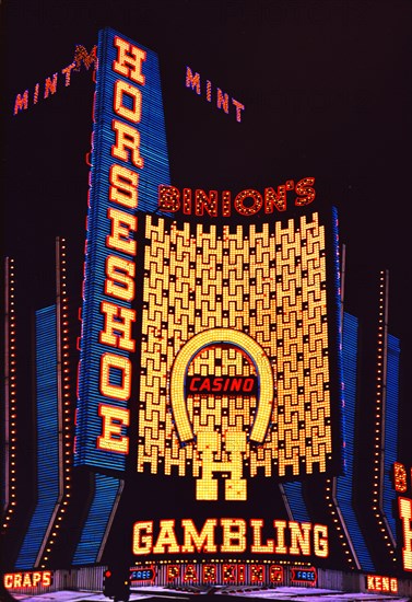 1960s Las Vegas Casinos -  Binion's Horseshoe Casino circa 1966.