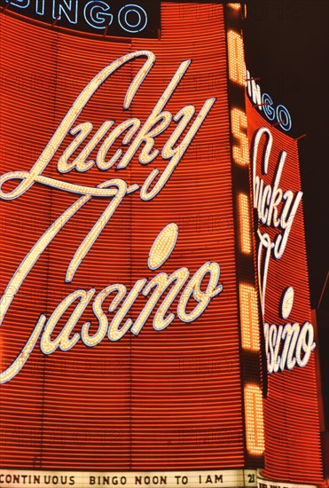 1960s Las Vegas Casinos -  The Lucky Casino circa 1966.