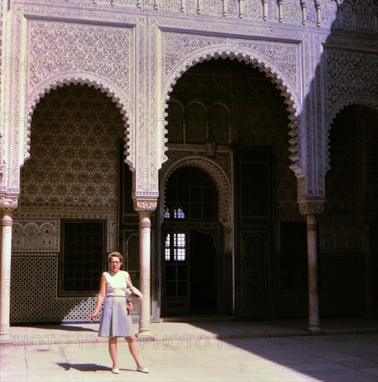 Tourist in Casablanca Morocco circa 1969.