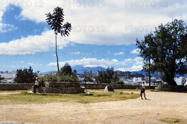 1962 Guatemala - People in a park in a city in Guatemala in early 1960s.
