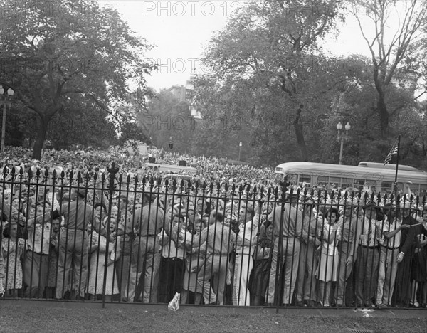 Crowd After Japanese Surrender