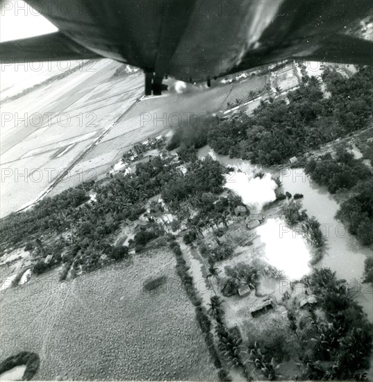 Fire-bombing village