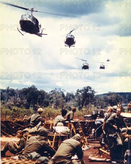 Hueys return from patrol