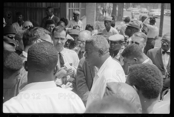 Jackie Robinson Speaking to Reporters
