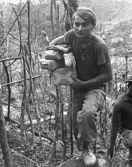 Marine delivering mail in Vietnam