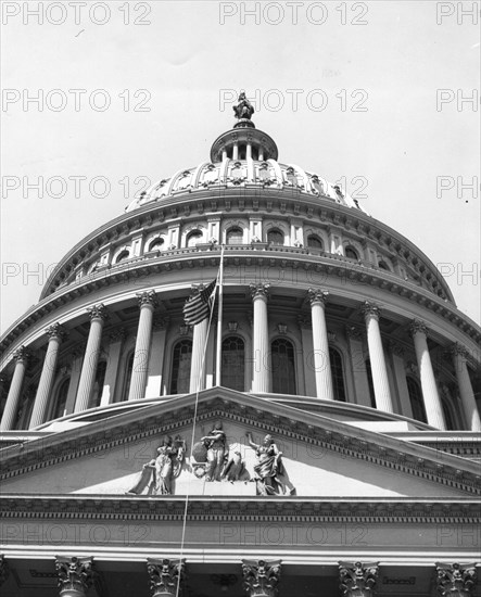 Mt Suribachi Flag Flies over U.S. Capitol