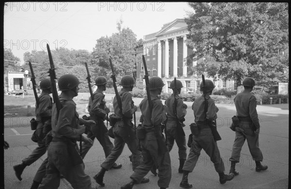 National Guard Troops on campus of U of Alabama, 1963