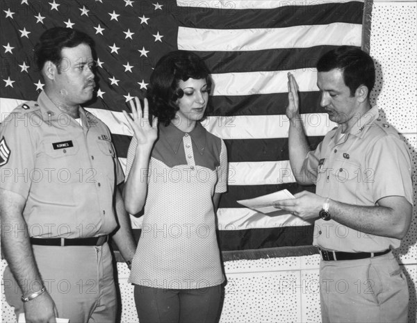 Swearing in a Female Soldier