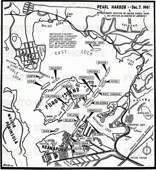 Map of Pearl Harbor