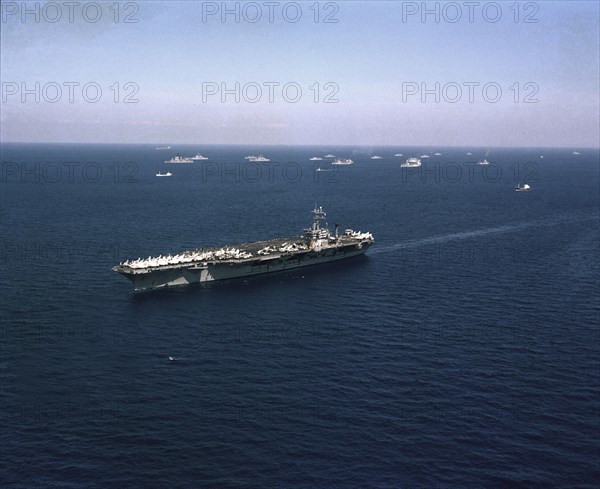 Nuclear-powered aircraft carrier USS NIMITZ