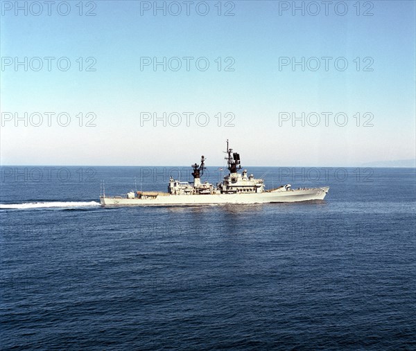 1976 - A starboard beam view of the guided missile cruiser USS JOUETT