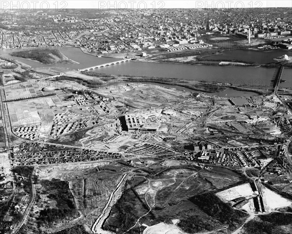 Pentagon construction - An aerial view of the Pentagon’s construction on Feb. 29