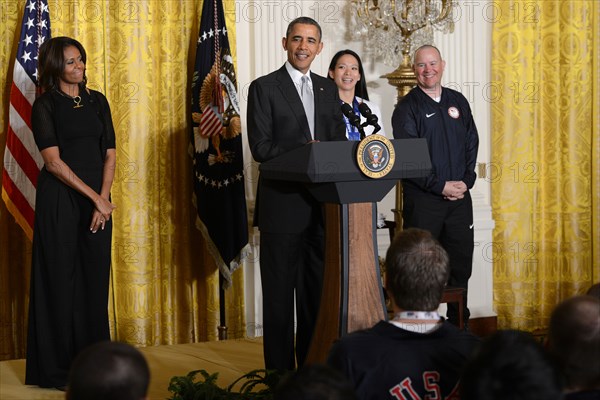 President Barack Obama speaks at a White House