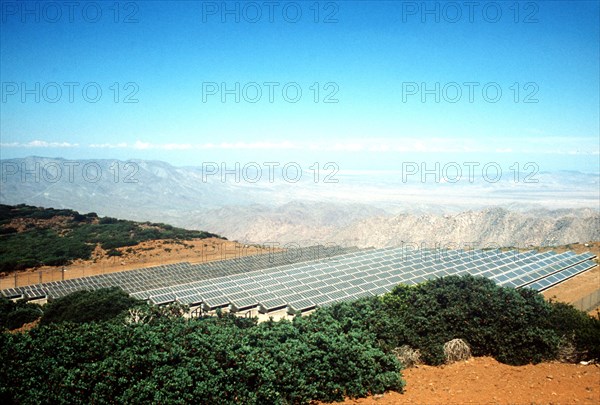 Solar panels installed at the station