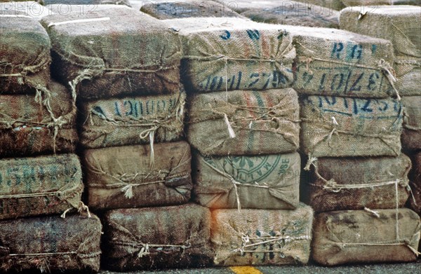 DRUG ENFORCEMENT - Bales of marijuana seized during a Coast Guard boarding