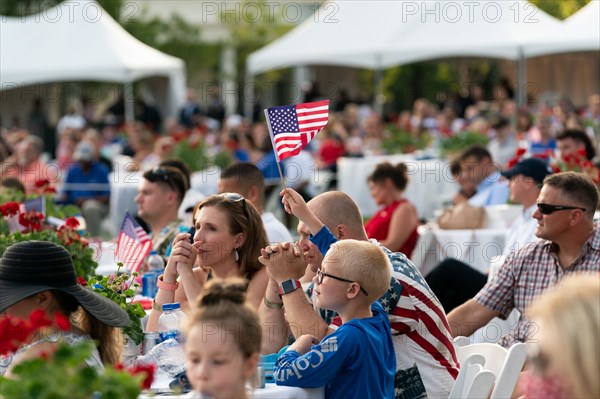 A young guest attending the 2020 Salute to America