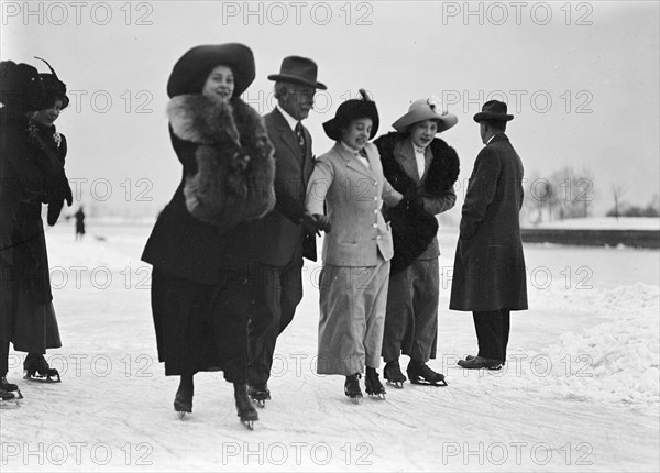 Outdoor ice skating party