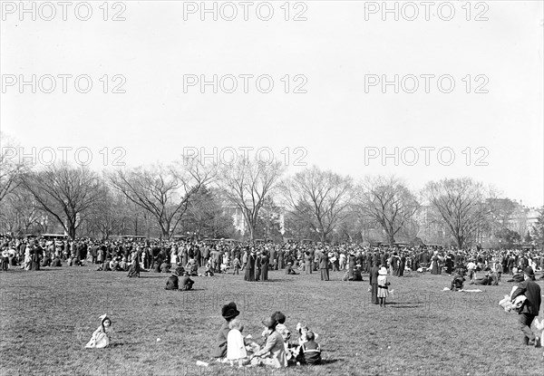 Children at the annual Easter Egg roll at the White House