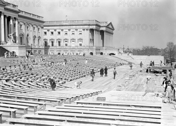 Building Inagural stands at the U.S. Capitol