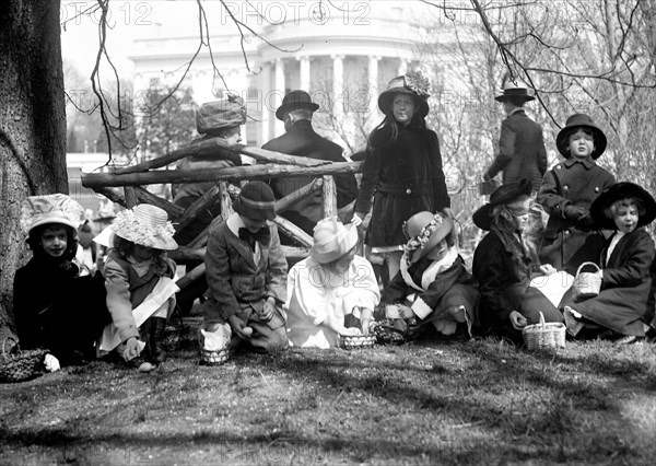 Children at the annual Easter egg roll at the White House