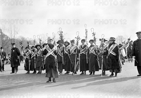 Woman suffrage march on Capitol