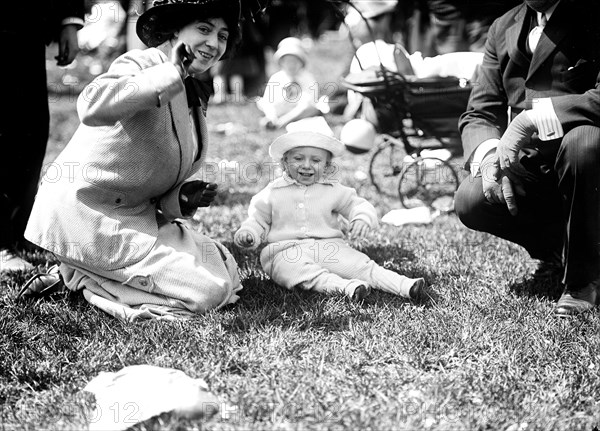 Children at the annual Easter Egg roll at the White House