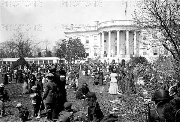 Children at the annual Easter Egg roll at the White House