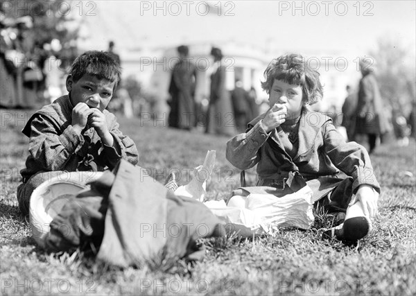 Children at the annual Easter egg roll at the White House