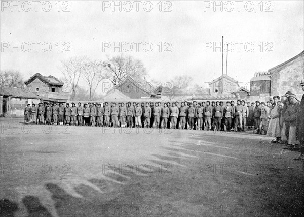 Chinese Soldiers at attention