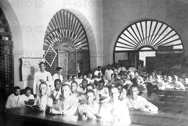 Students in a school in Puerto Rico