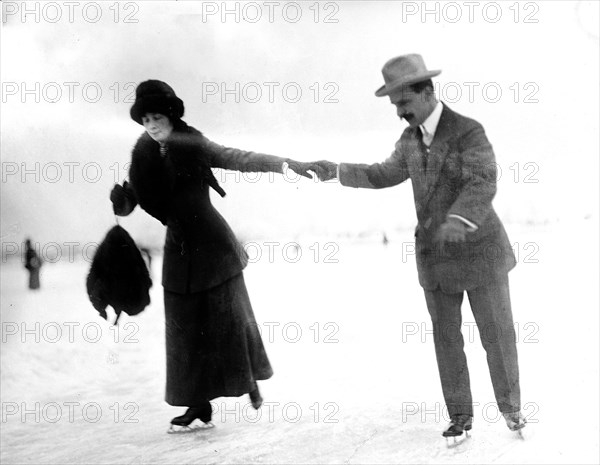 Outdoor ice skating