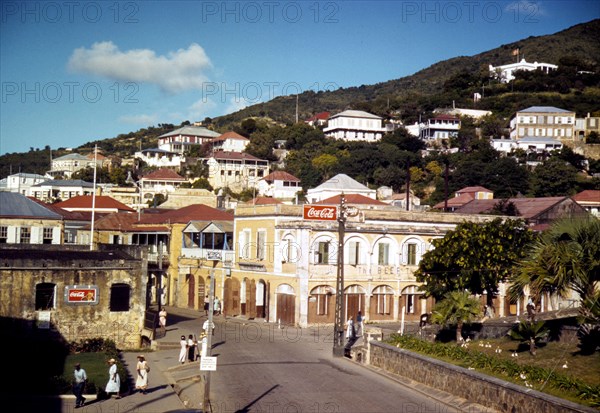 View down the main street from the Grand Hotel