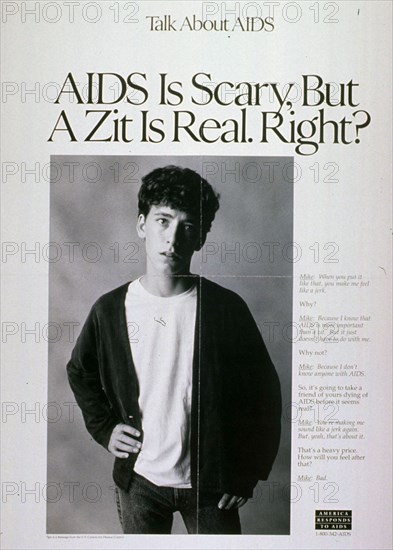 1980s AIDS prevention Poster.