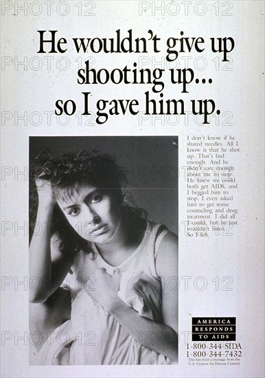 1980s AIDS prevention poster.