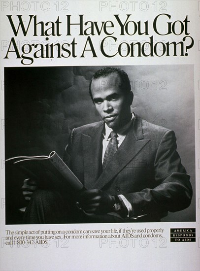 1980s AIDS Poster - What have you got against a condom?.