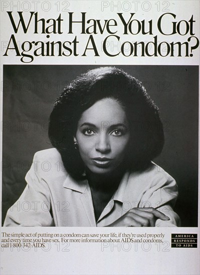 1980s AIDS Poster - What have you got against a condom?.