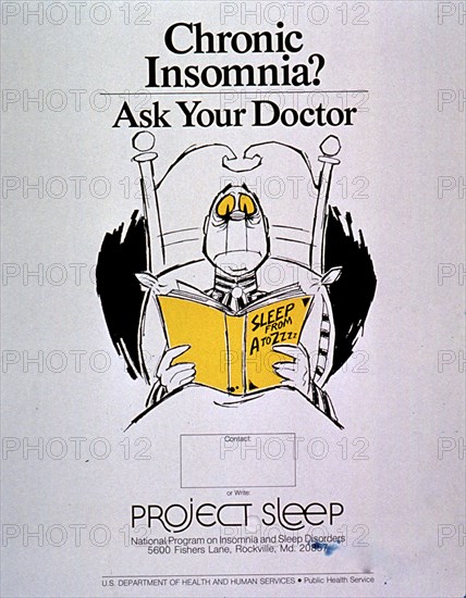 Chronic insomnia? ask your doctor poster -