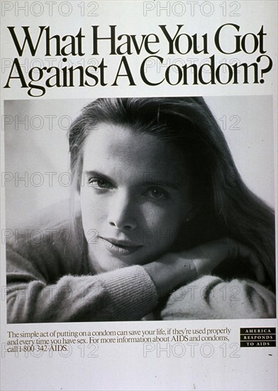 1980s AIDS Poster - What have you got against a condom?.